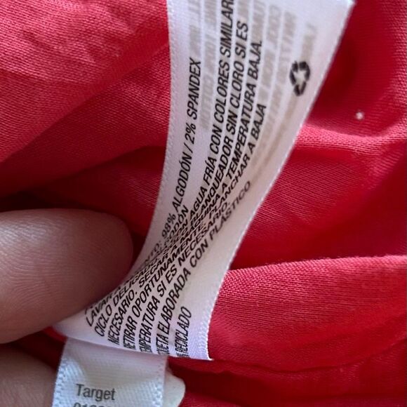 A New Day Women's Pink Coral Ruffle Short Sleeve MIDI Dress Size Medium - Picture 9 of 13